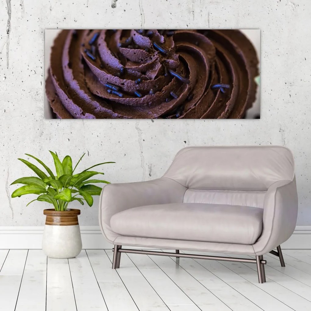 Tablou - Cupcake din ciocolată (120x50 cm)