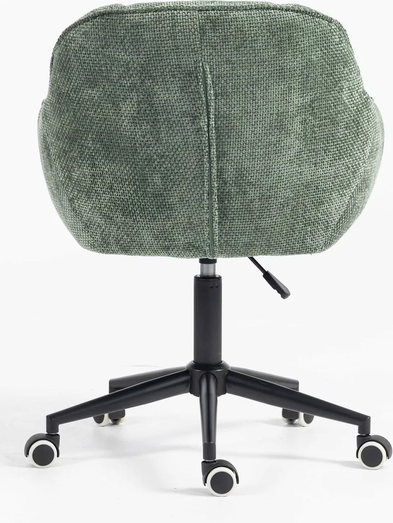 HR2055K Scaun Verde Salvie Grid Premium cu Bază Neagră