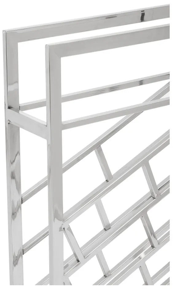 Raft pentru sticle de vin argintiu lucios din metal număr sticle 24 Barolo – Premier Housewares