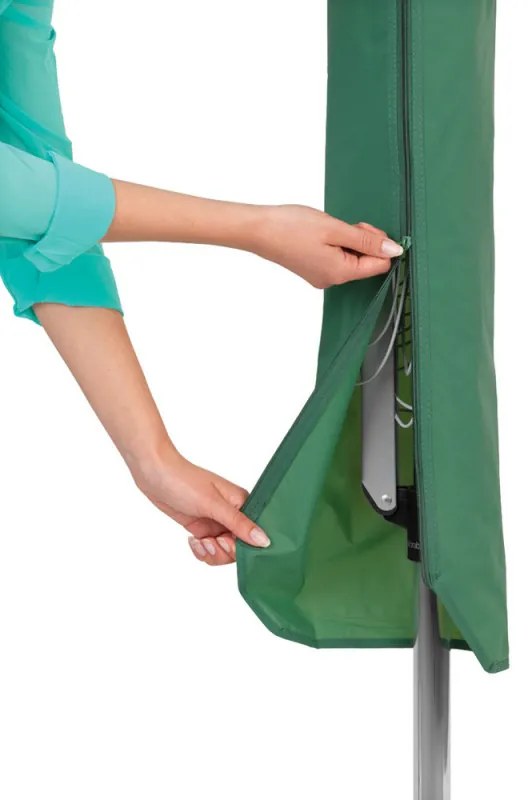 Uscator de rufe pentru exterior Brabantia TopSpinner 90300260, 40 m, Tepusa din metal pentru infigere, Rezistent la coroziune, Inox