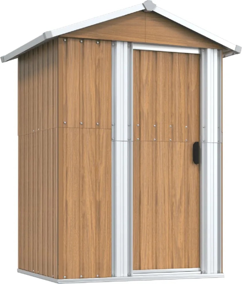 vidaXL Șopron de grădină, maro, 126x97,5x177 cm, oțel galvanizat