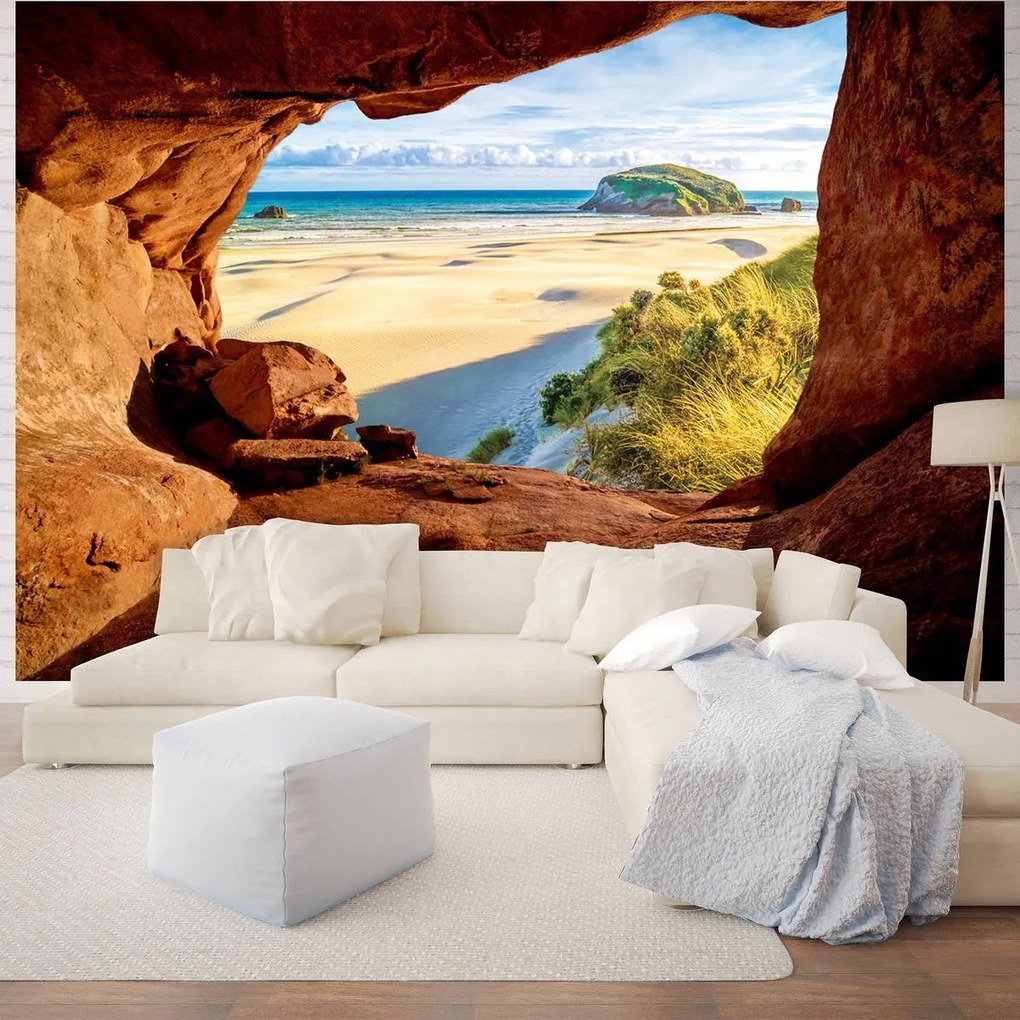 Fototapet - Privire spre plajă din canion (152,5x104 cm)