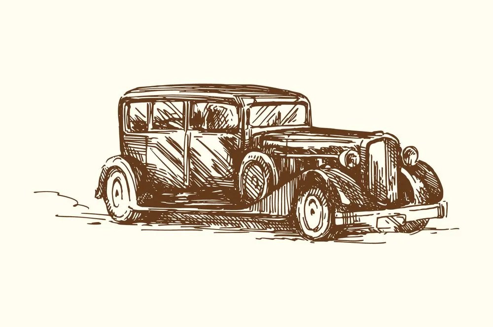Tapet autoadeziv mașină de curse retro