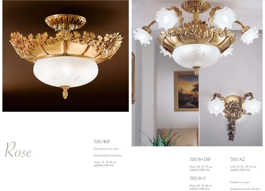 Candelabru design floral LUX realizat manual Rose