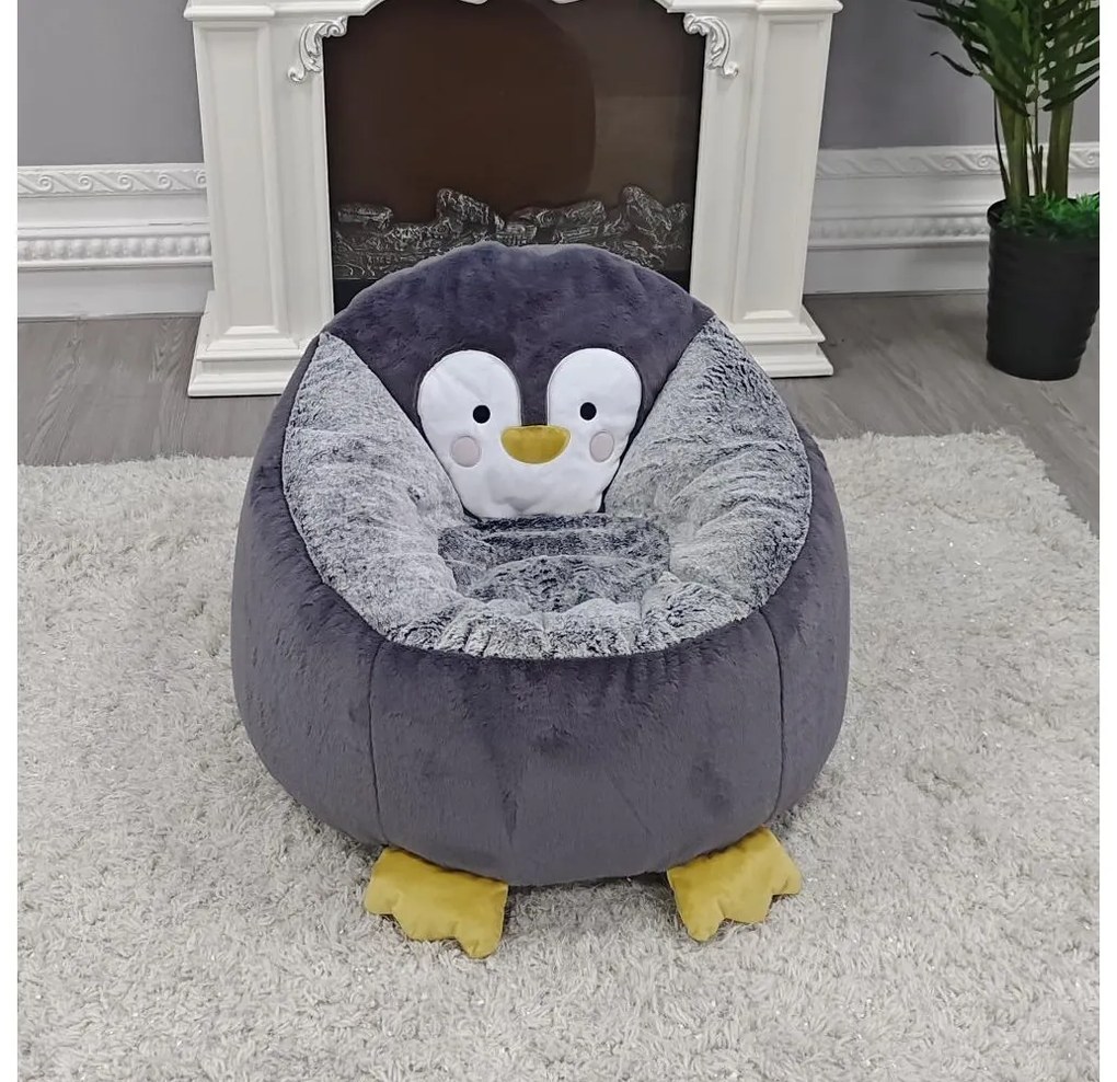 Fotoliu puf Permitira (gri) (pinguin). 1116453