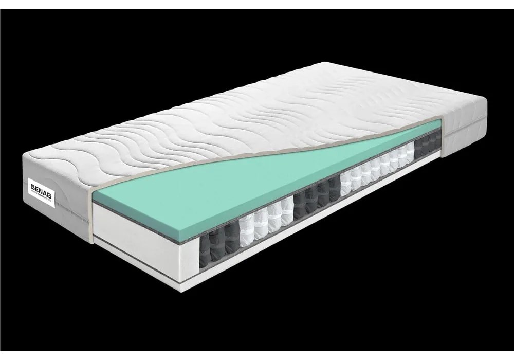 Saltea fermă/mediu-fermă cu arcuri reversibilă 180x200 cm Standard Pocket – BENAB