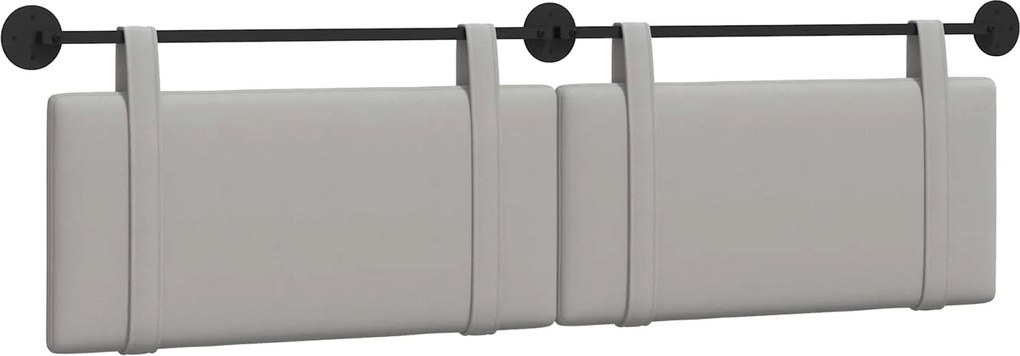 vidaXL Cap de pat suspendat Simplu Gri nori 190 x 55 x 5 cm țesătură