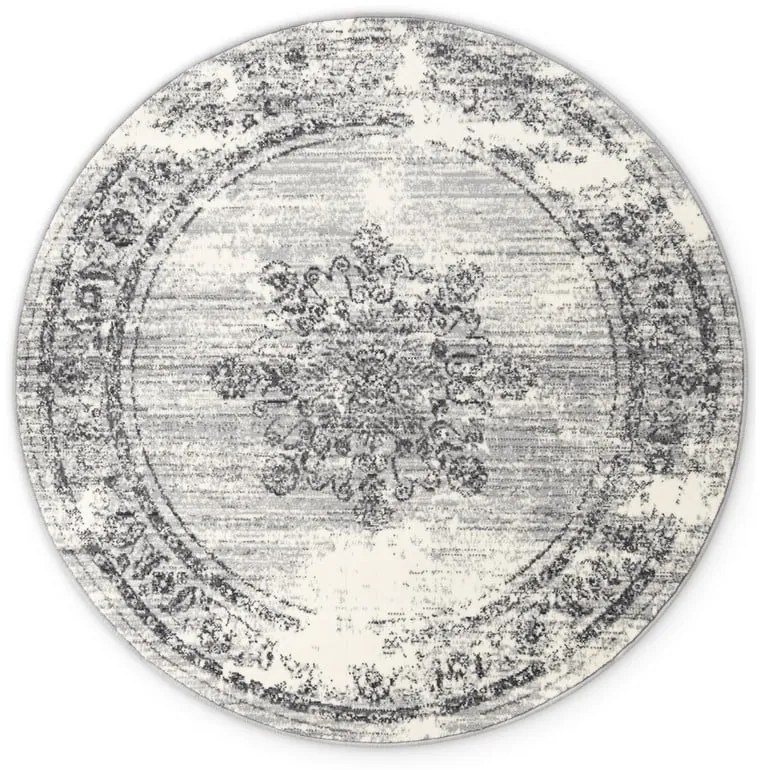 Covor gri-crem rotund ø 120 cm Gloria Lydia – Hanse Home