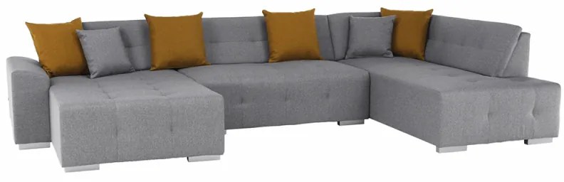 Canapea, Gri/muştar, model dreapta, BELLIS U
