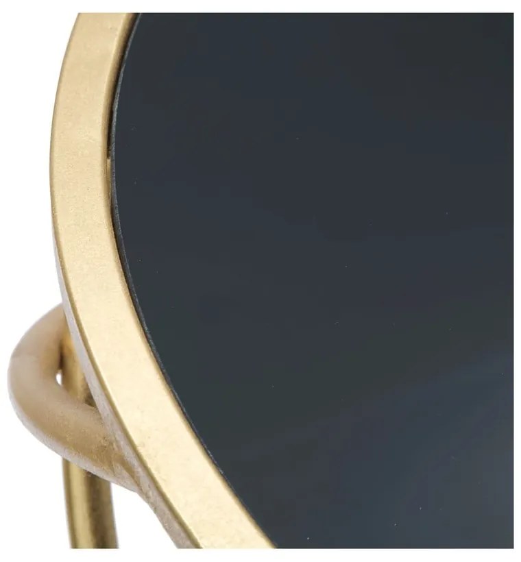 Măsuță auxiliară rotundă cu blat din sticlă ø 40 cm Ring – Mauro Ferretti