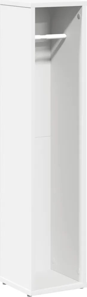 vidaXL Dulap de baie cu suport role, alb, 20,5x20x90 cm