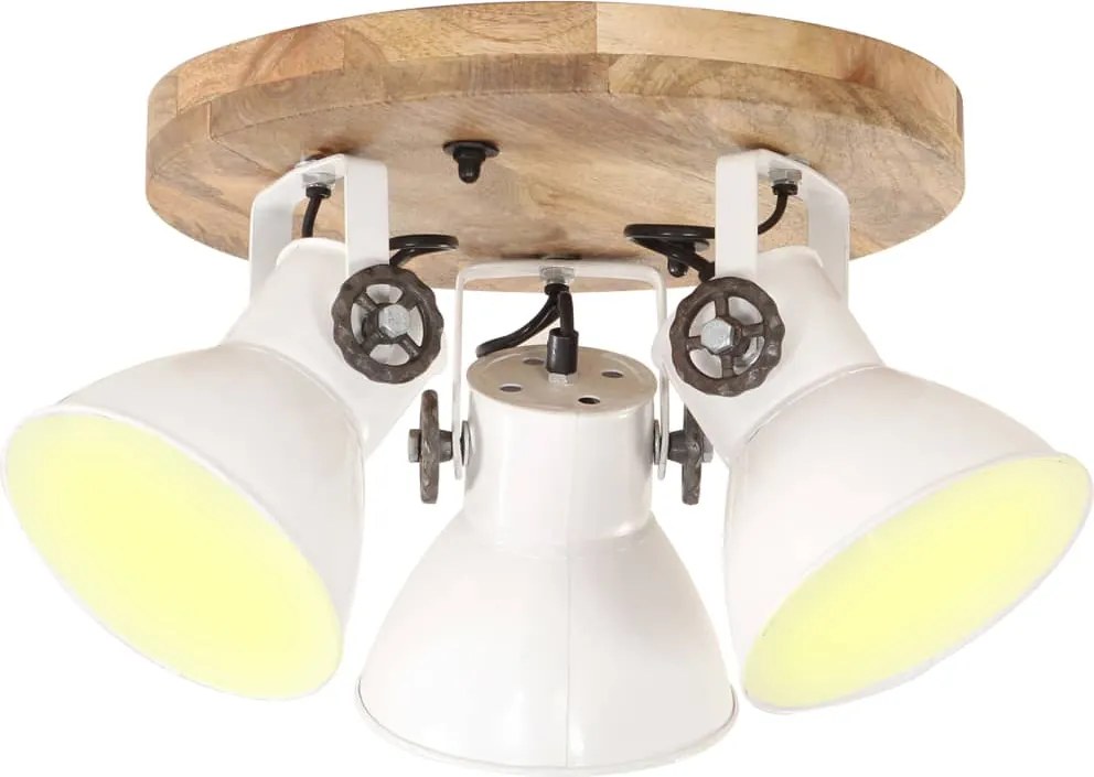 vidaXL Lampă de tavan industrială, alb, 42 x 27 cm, 25 W, E27