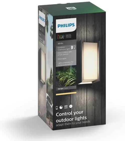Philips 16472/93/P0 - LED Aplică perete exterior Hue TURACO 1xE27/9,5W/230V