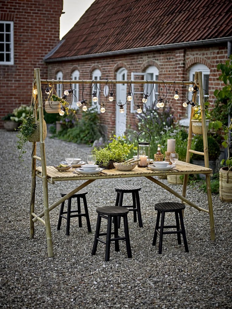Masa dining de exterior, natur, din lemn de bambus, Malo