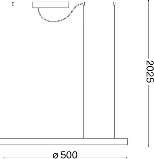 Lustră LED dimabilă pe cablu Ideal Lux ORACLE S LED/28W/230V 4000K d. 50 cm alb