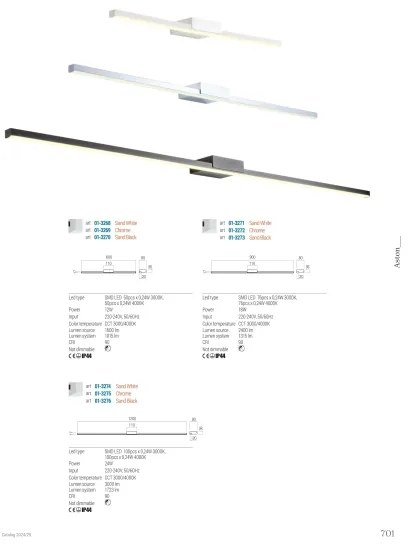 Aplică LED pentru oglindă de baie Redo 01-3270 ASTON LED/12W/230V CRI90 IP44 negru