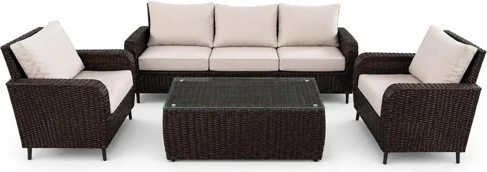 Set mobilier de grădină din ratan Avenberg BONITA maro