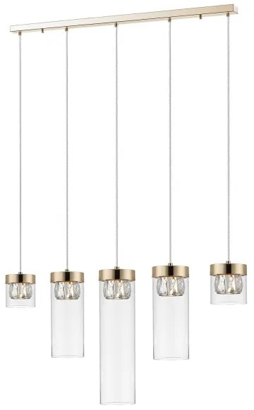 Lustră de cristal pe cablu GEM 5xG9/28W/230V Zuma Line P0389-05E-F7AC