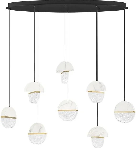 Lustra decorativa cu 8 pendule LED 2700K DORIN