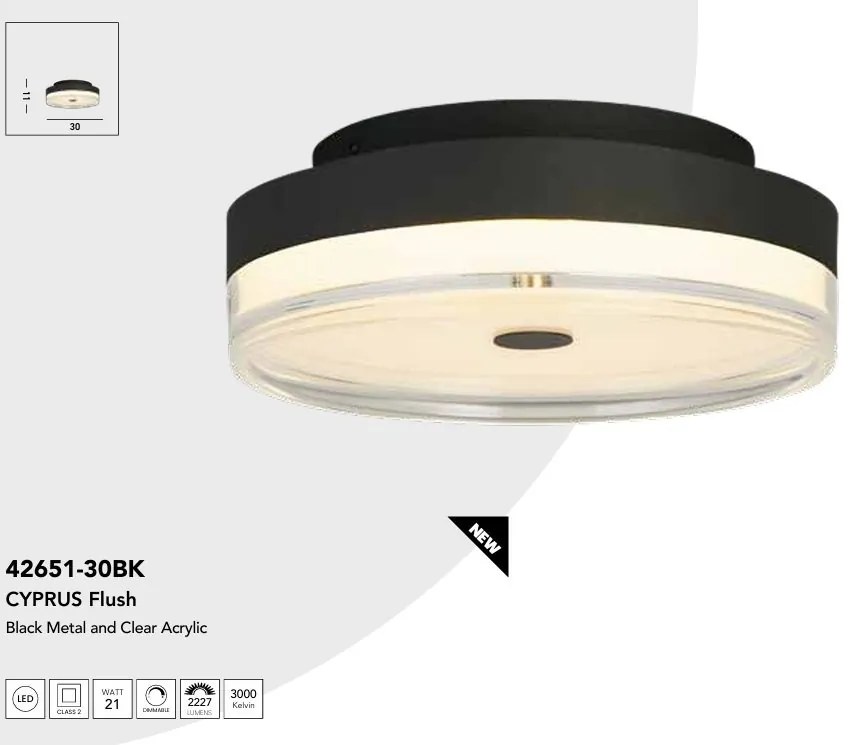 Plafoniera LED design minimalist Cyprus, 30cm