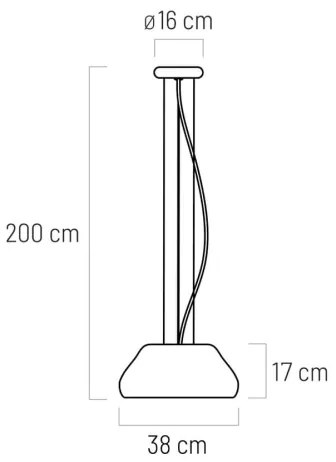 Klausen 111097 - Candelabru LED pe cablu PADDY LED/24W/230V alb