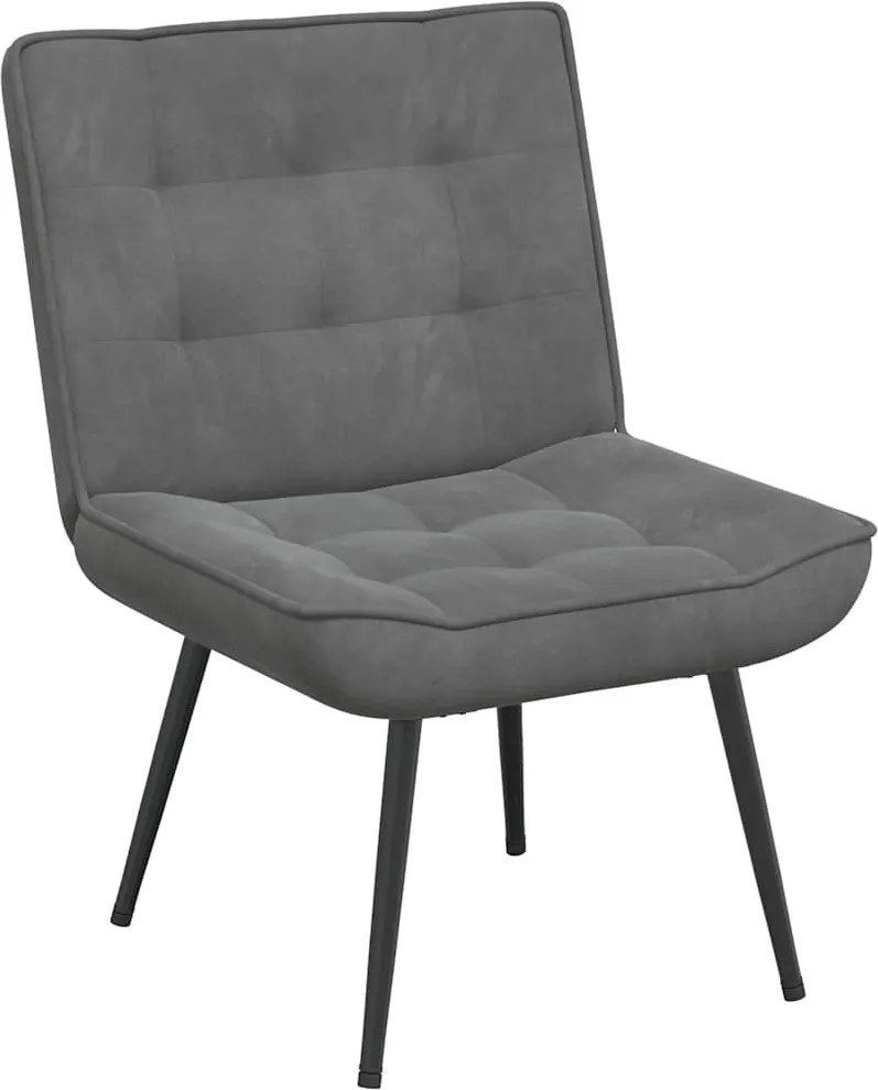 vidaXL Scaun de relaxare gri închis 64x74x84 cm catifea
