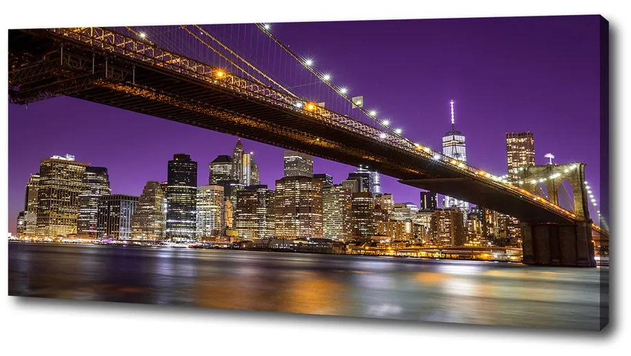 Print pe pânză Manhattan pe timp de noapte