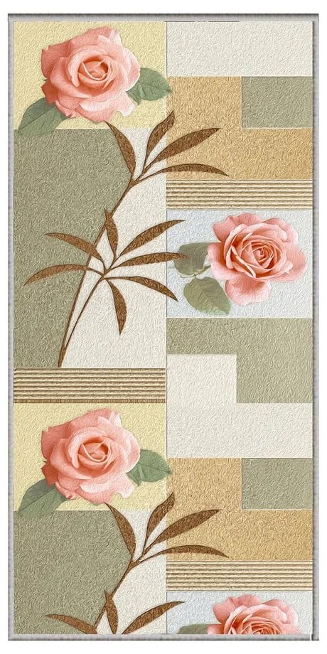 Covor tip traversă lavabil 58x140 cm Blooming Garden – Oyo Concept