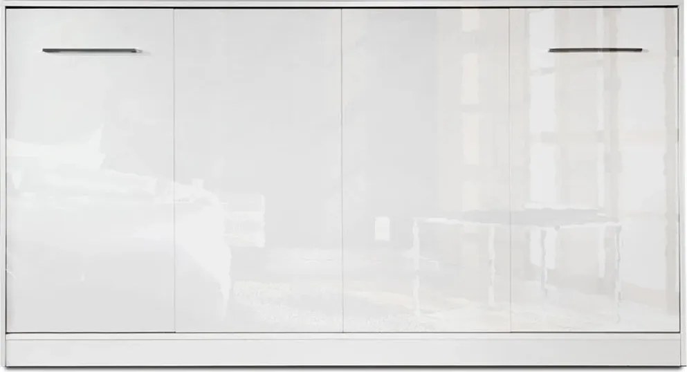 Pat rabatabil orizontal Basic 90x200 - alb lucios