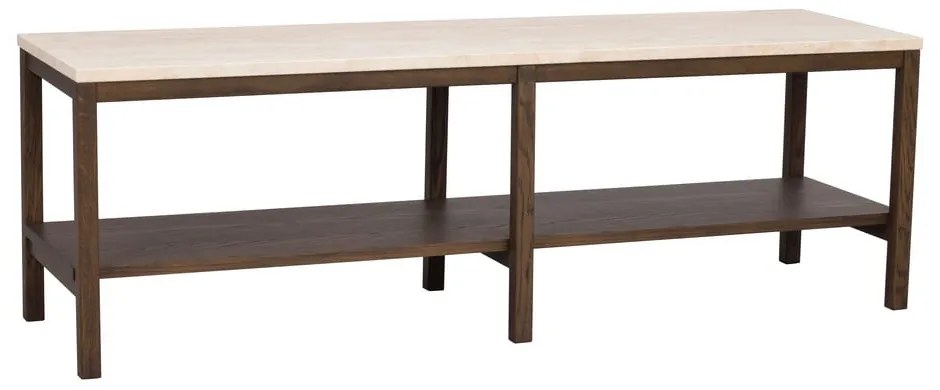 Masă consolă maro/bej cu blat din piatră 140x40 cm Orwel - Rowico