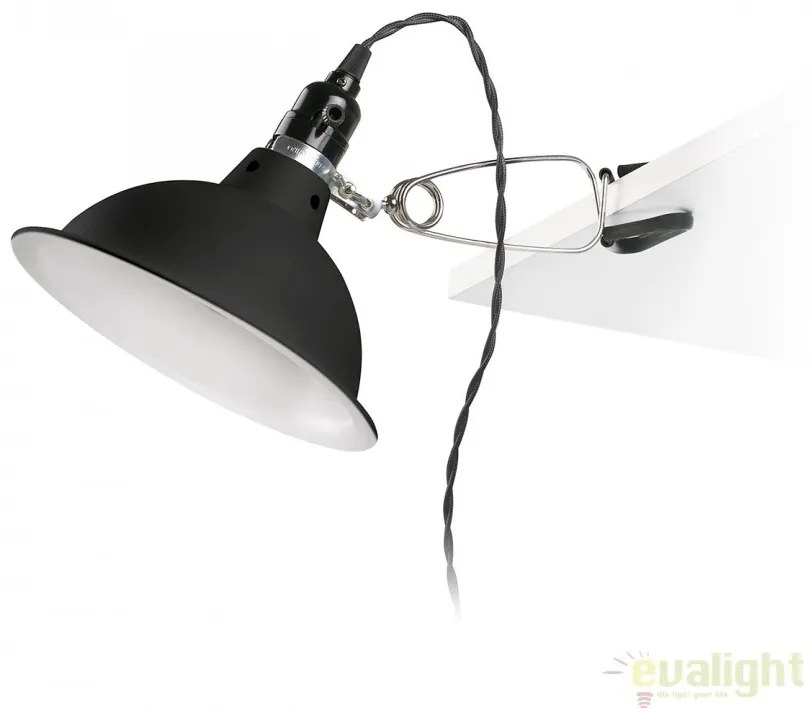 Lampa cu clips design Industrial Style PEPPER negru 64169