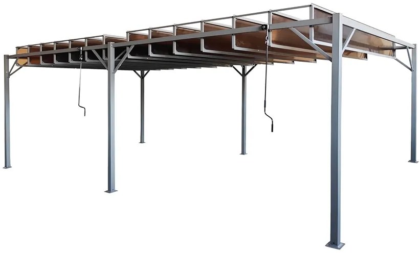 Antracit pergolă terasă Paros 3x6m Garden Point