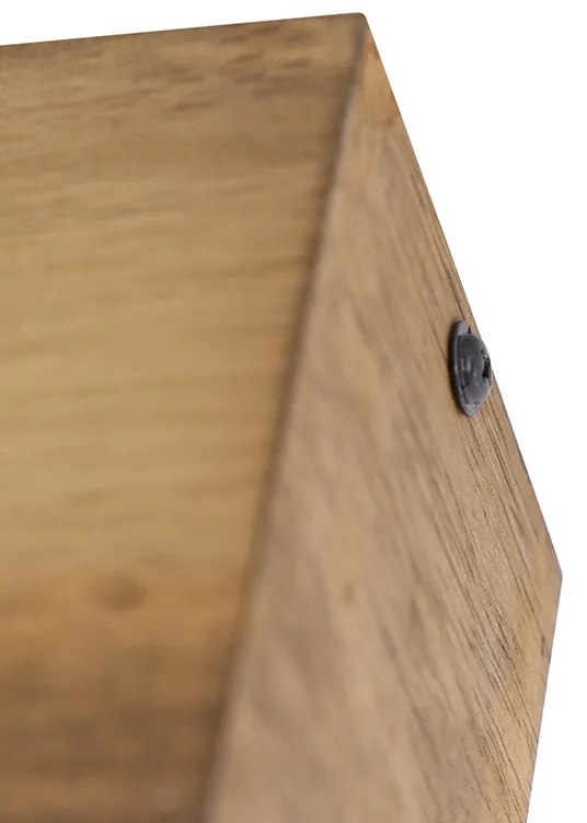 Spot de tavan rustic din lemn vintage cu 2 lumini - Bloc