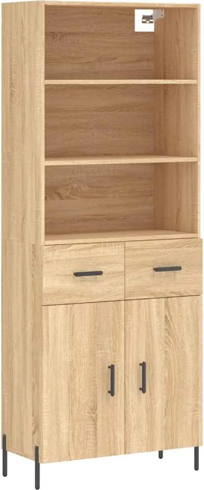vidaXL Dulap înalt, stejar sonoma, 69,5x34x180 cm, lemn compozit