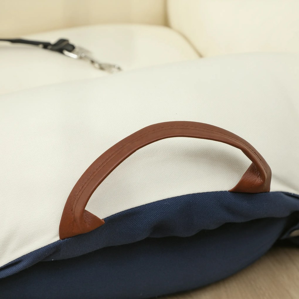 Scaun Auto PawHut pentru Câini Mici cu Lesă de Siguranță, Detașabil și Lavabil, Albastru | Aosom Romania