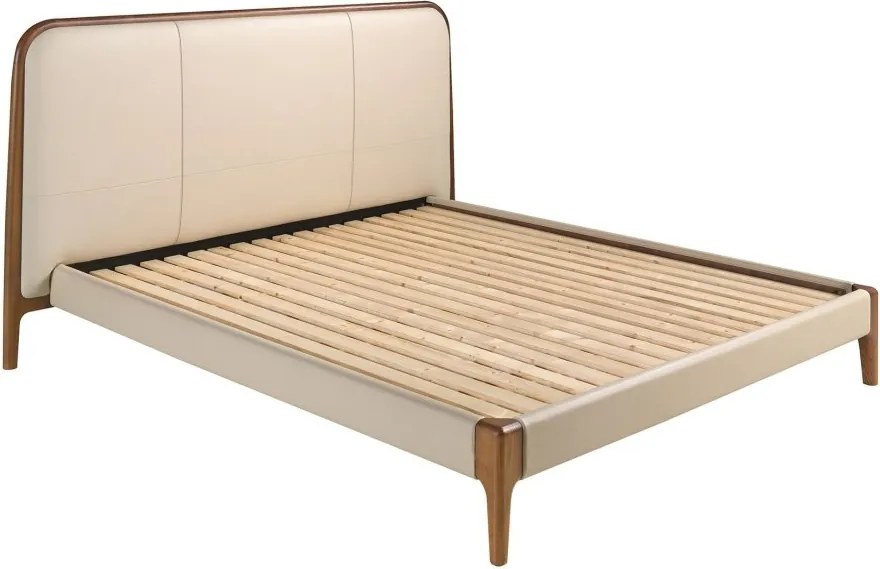 Pat dublu tapitat design LUX Cream 180x200cm