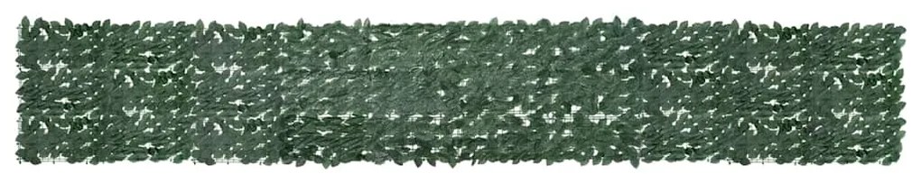 vidaXL Paravan de balcon, frunze verde închis, 500x75 cm