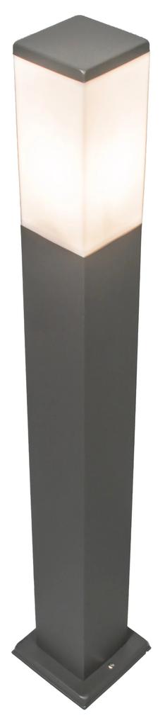 Lampa de exterior modern gri inchis cu opal 80 cm IP44 - Malios