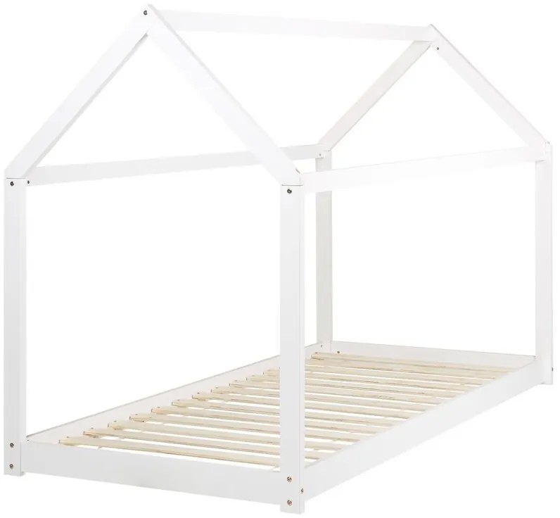 Pat tip casă 200 x 90 cm Tricia (alb) (cu grilă). 1076199
