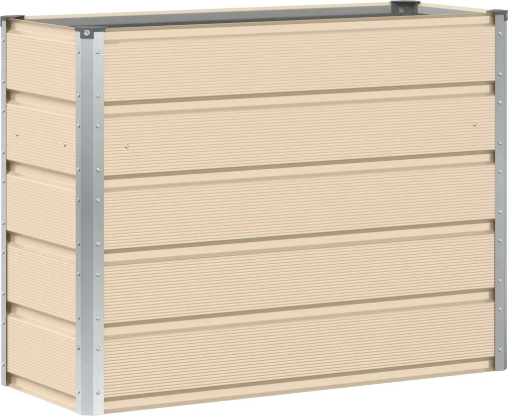 vidaXL Jardinieră Creme 100 x 40 x 75 cm Oțel