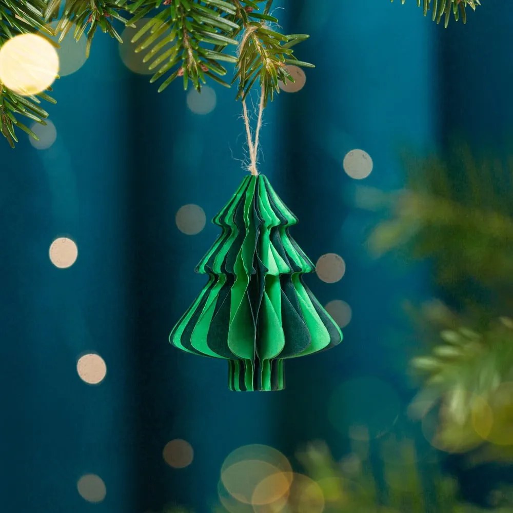 Ornament de Crăciun din hârtie Honeycomb Tree – Sass & Belle