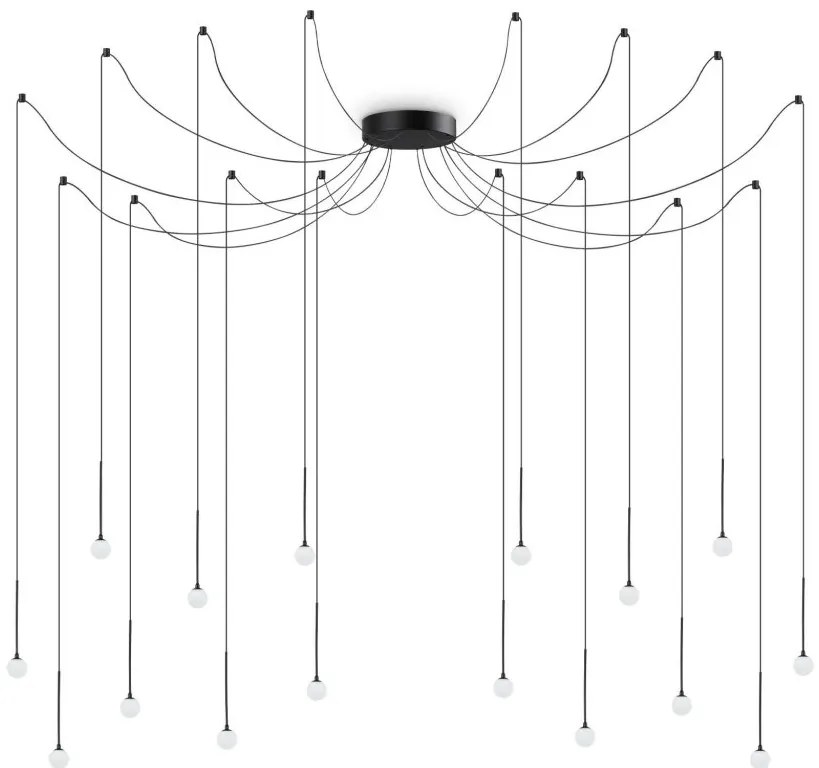 Lustra LED design minimalist Lucciola sp16 negru