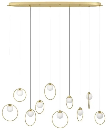 Lustră LED dimabilă pe cablu Eglo 390347 PORTOCOLOM 10xLED/3W/230V auriu