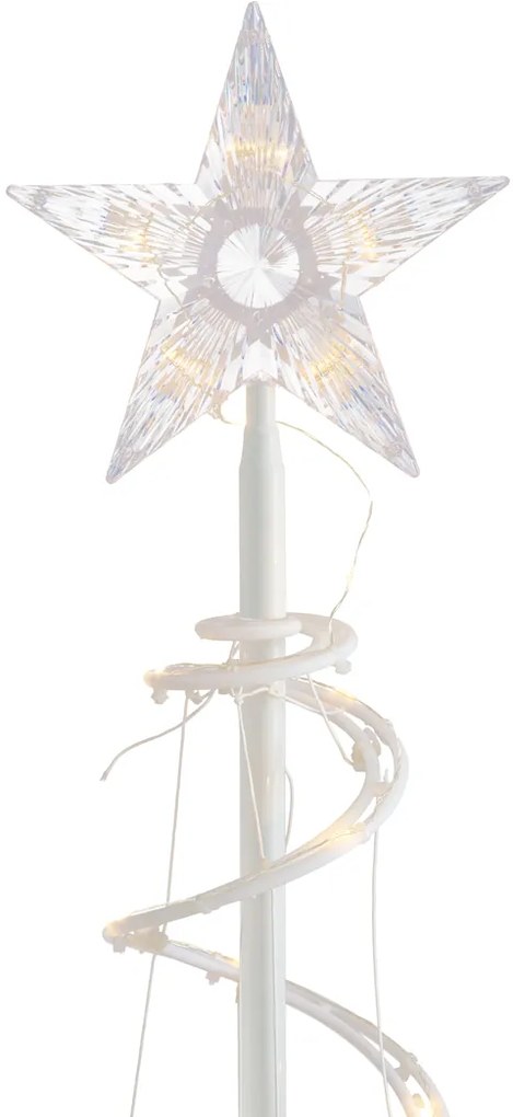 Brad de Crăciun alb, inclusiv LED IP44 - Puno