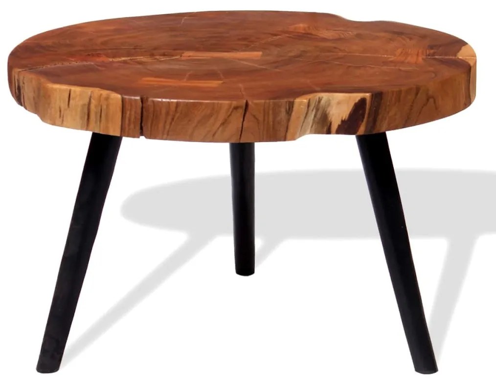Masuta de cafea din bustean lemn masiv de acacia (55-60)x40 cm