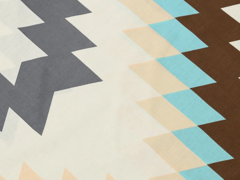 Lenjerie de pat din bumbac Renforce DIAGRAM crem Dimensiunile lenjeriei: 70 x 90 cm | 140 x 200 cm