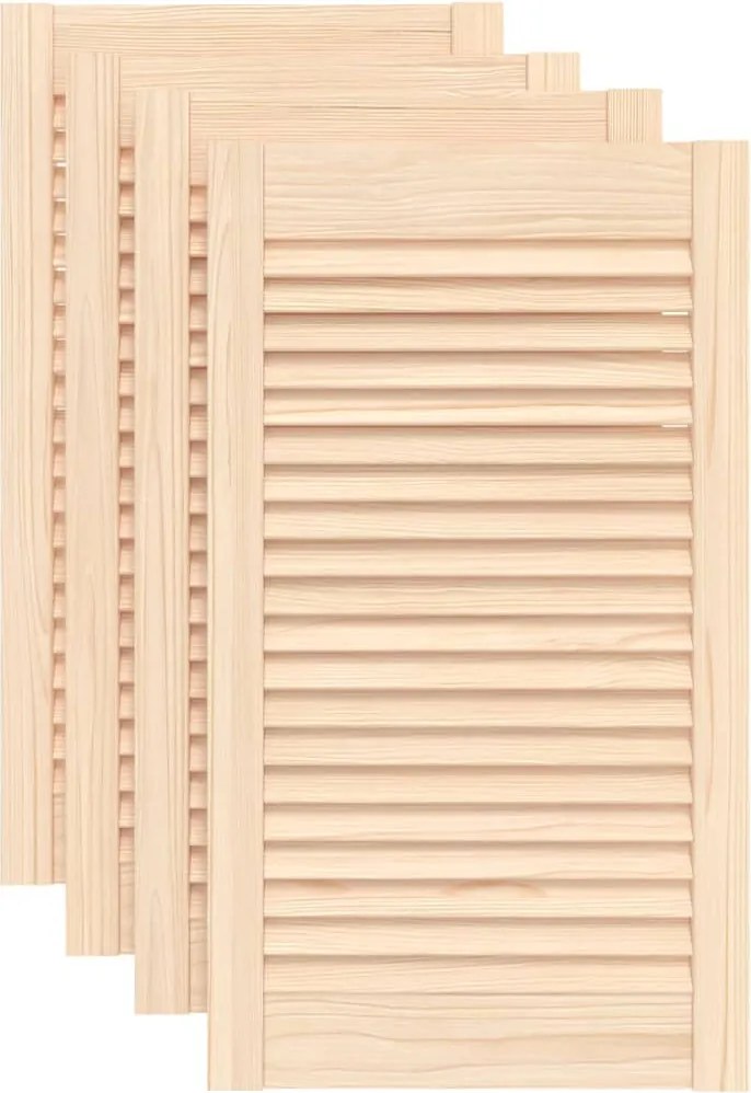 vidaXL Uși de dulap design lambriu, 4 buc., 69x39,4 cm, lemn masiv pin