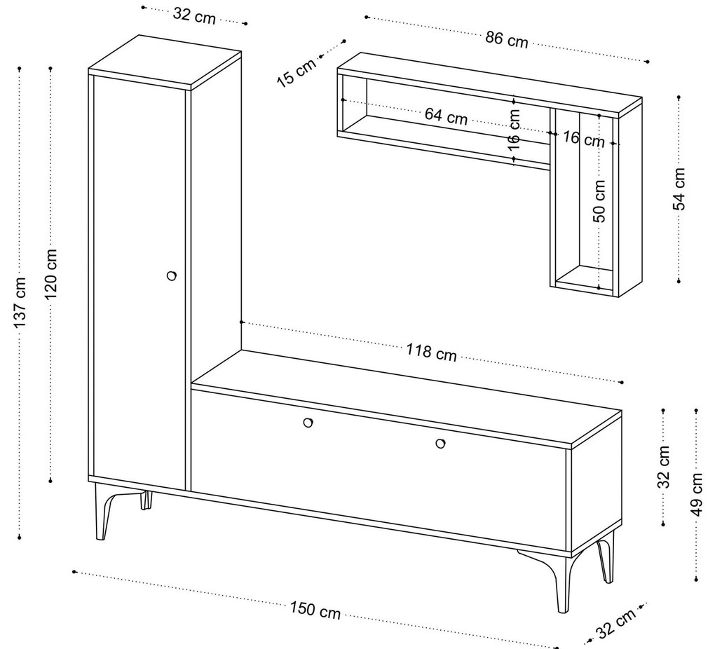 Mobilier living Sakeko 6 (pin atlantic) . 1095619