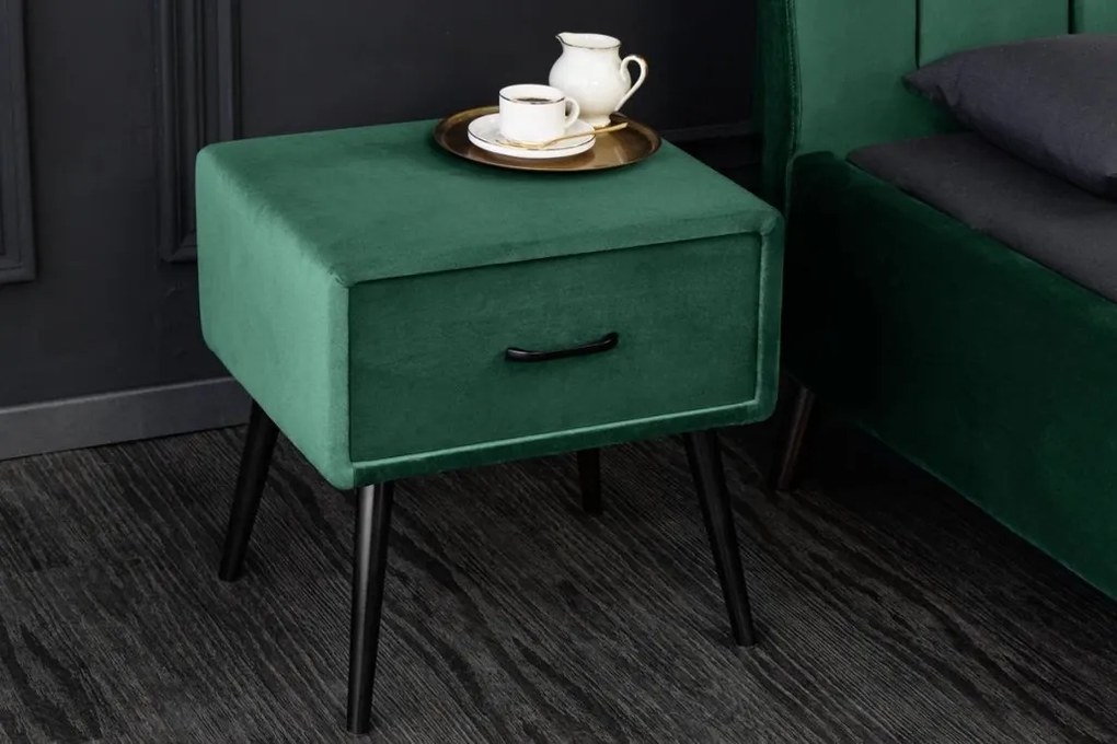 Noptiera design modern Sixties 50cm, verde A-41019 VC