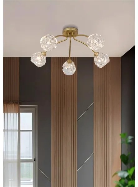 Searchlight 11525-5GO - Lustră aplicată ASTRAL 5xG9/33W/230V, aurie